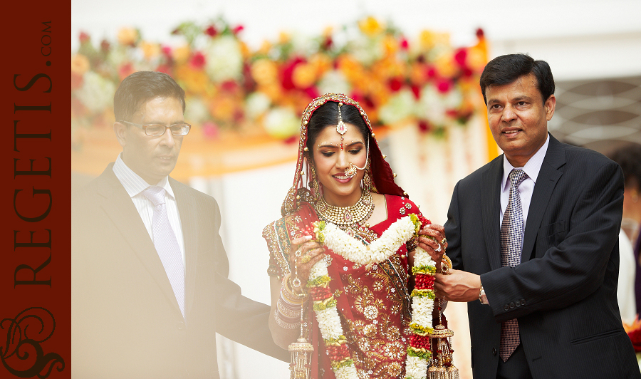 Indian Bride, Nisha, entering the South Asian Ceremony, at the Gaylord National Resort and Convention Center, Harbor, Maryland, Wedding