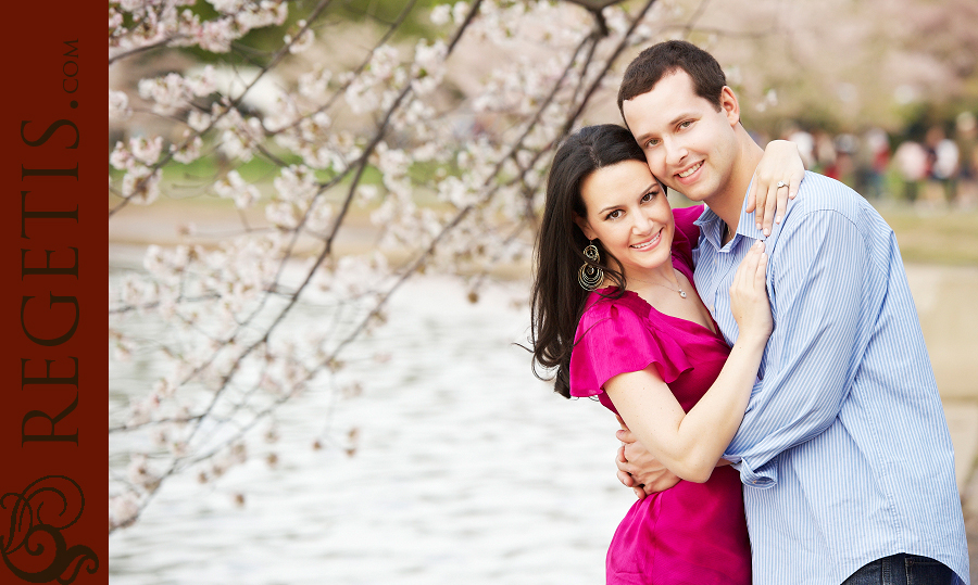 Sara and Kevin's Engagement Photographs in Washington DC, Cherry Blossoms