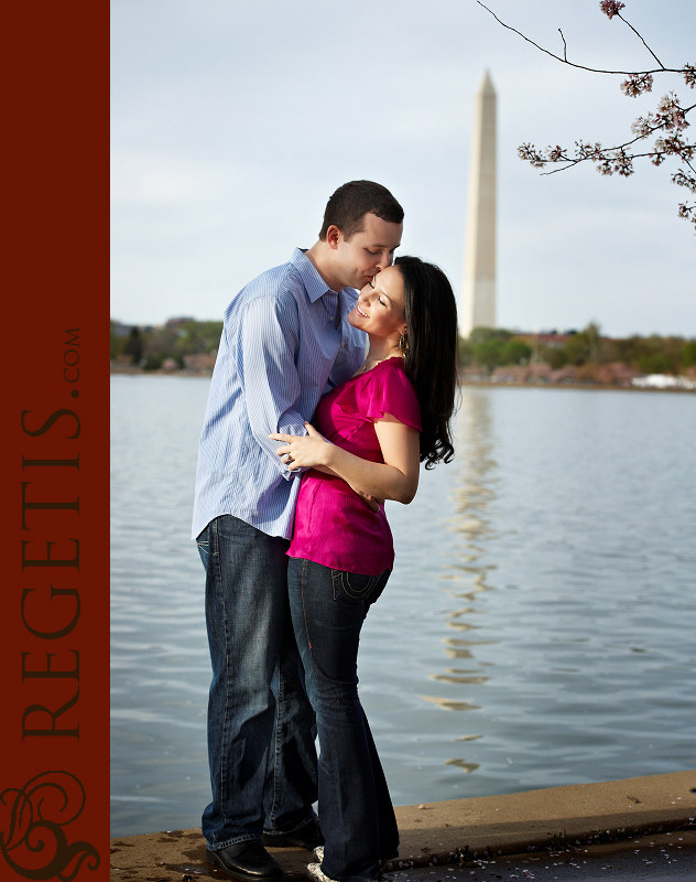 Sara and Kevin's Engagement Photographs in Washington DC, Cherry Blossoms