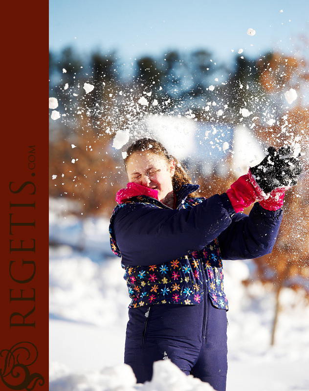 Kids Playing in Snow