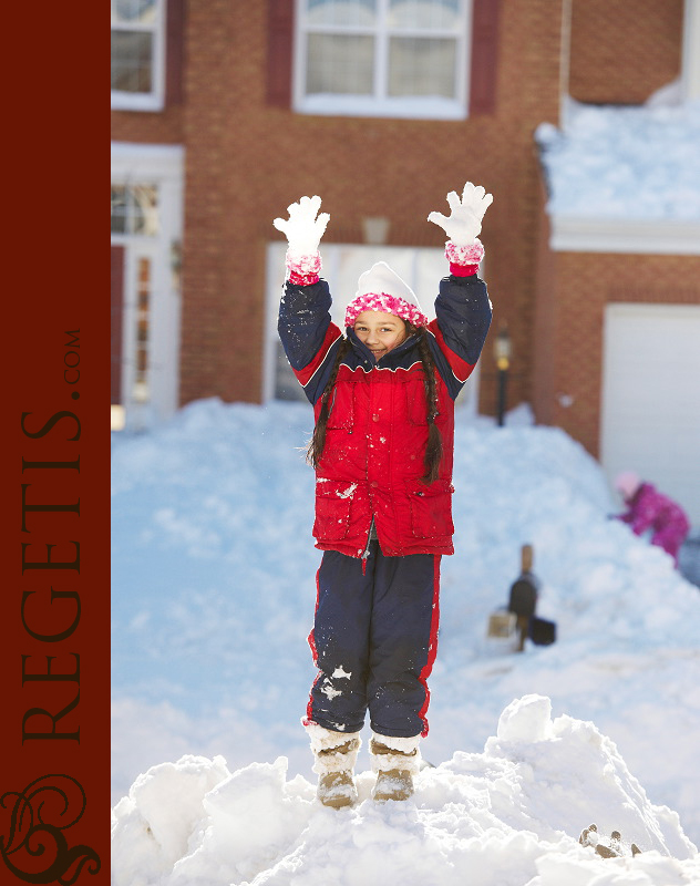 Kids Playing in Snow