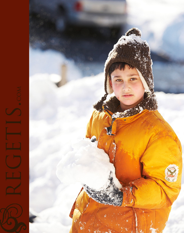 Kids Playing in Snow