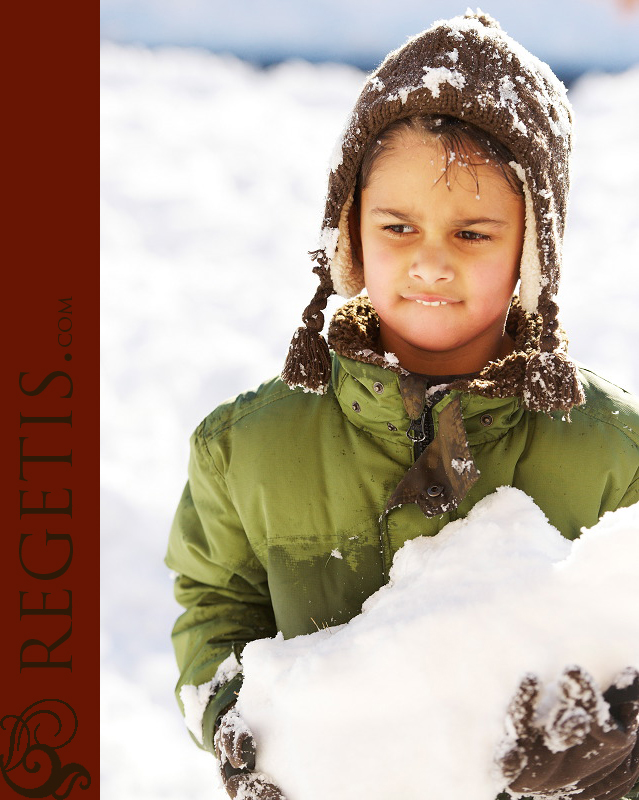 Kids Playing in Snow