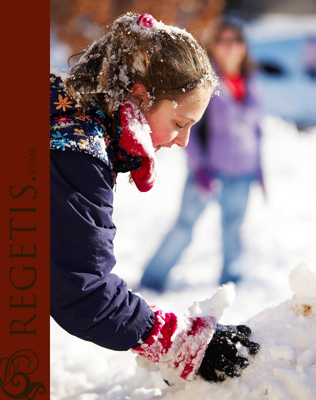 Kids Playing in Snow