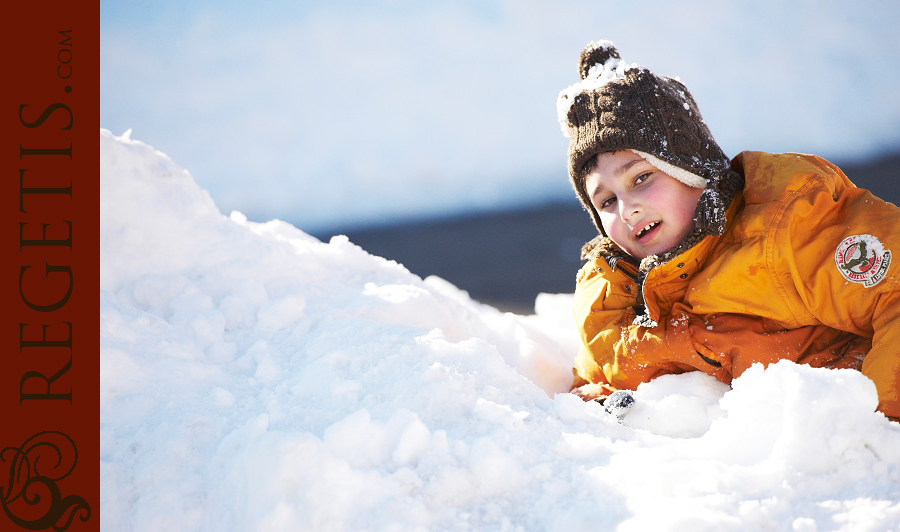 Kids Playing in Snow