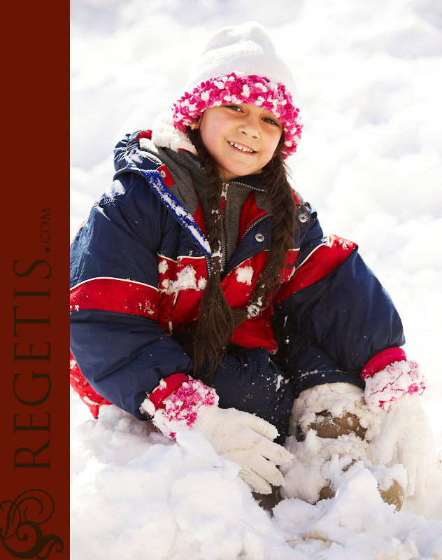 Kids Playing in Snow