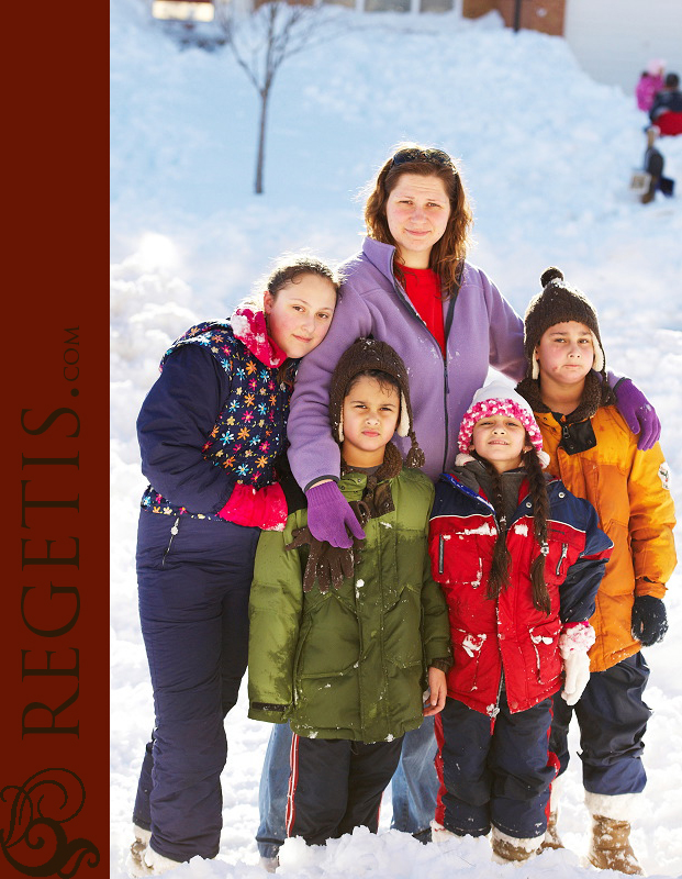 Kids Playing in Snow