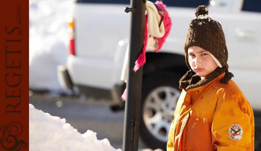 Kids Playing in Snow