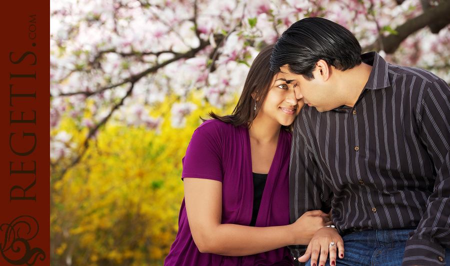 Shikha and Amit's Engagement Photographs in Washington DC, Cherry Blossoms